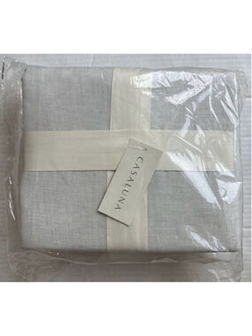 Casaluna Cashmere Blend Duvet Cover Set-King Light Grey